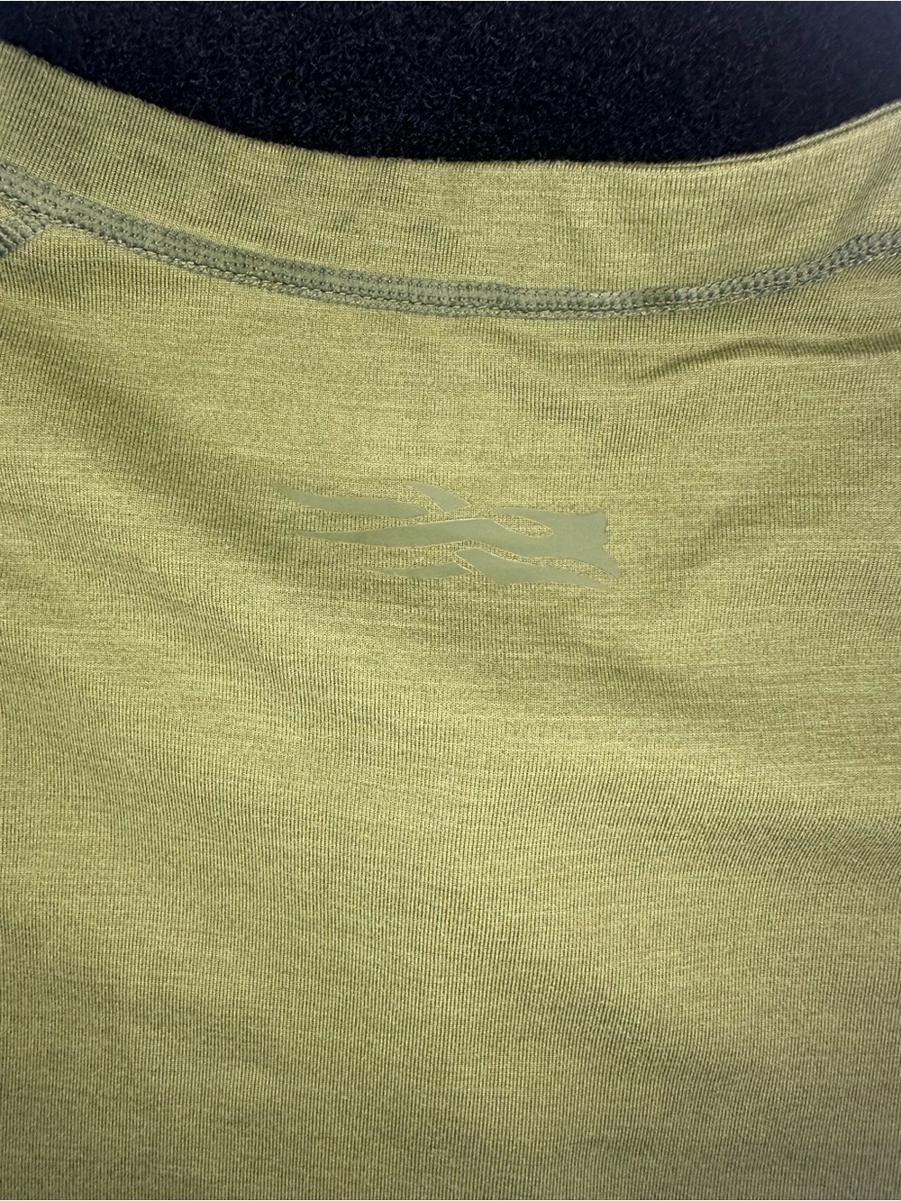 Men's Long-Sleeve Henley Shirt in Army Green - Picture 8 of 12